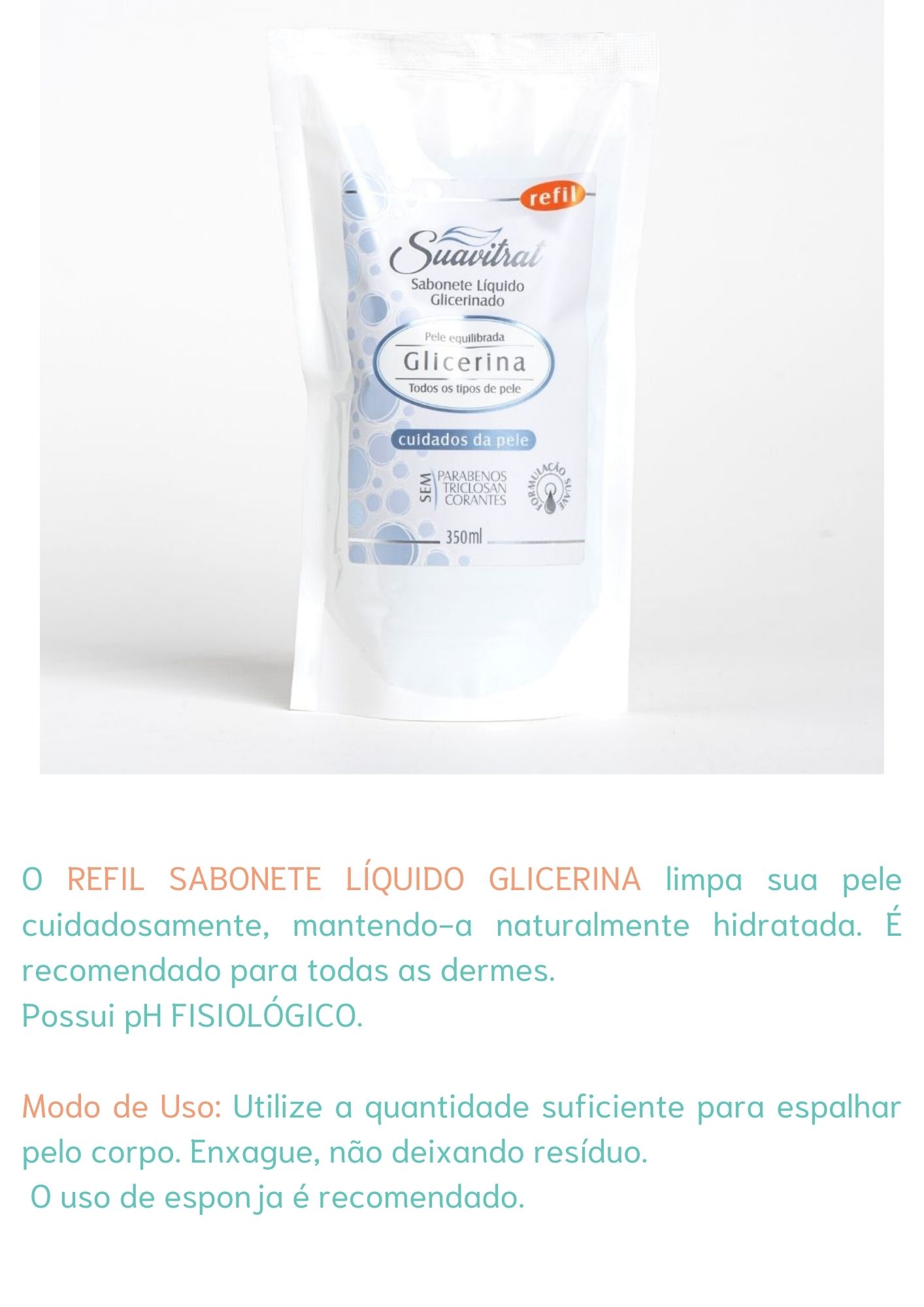 REFIL - Sabonete Líquido Glicerina 350ml
