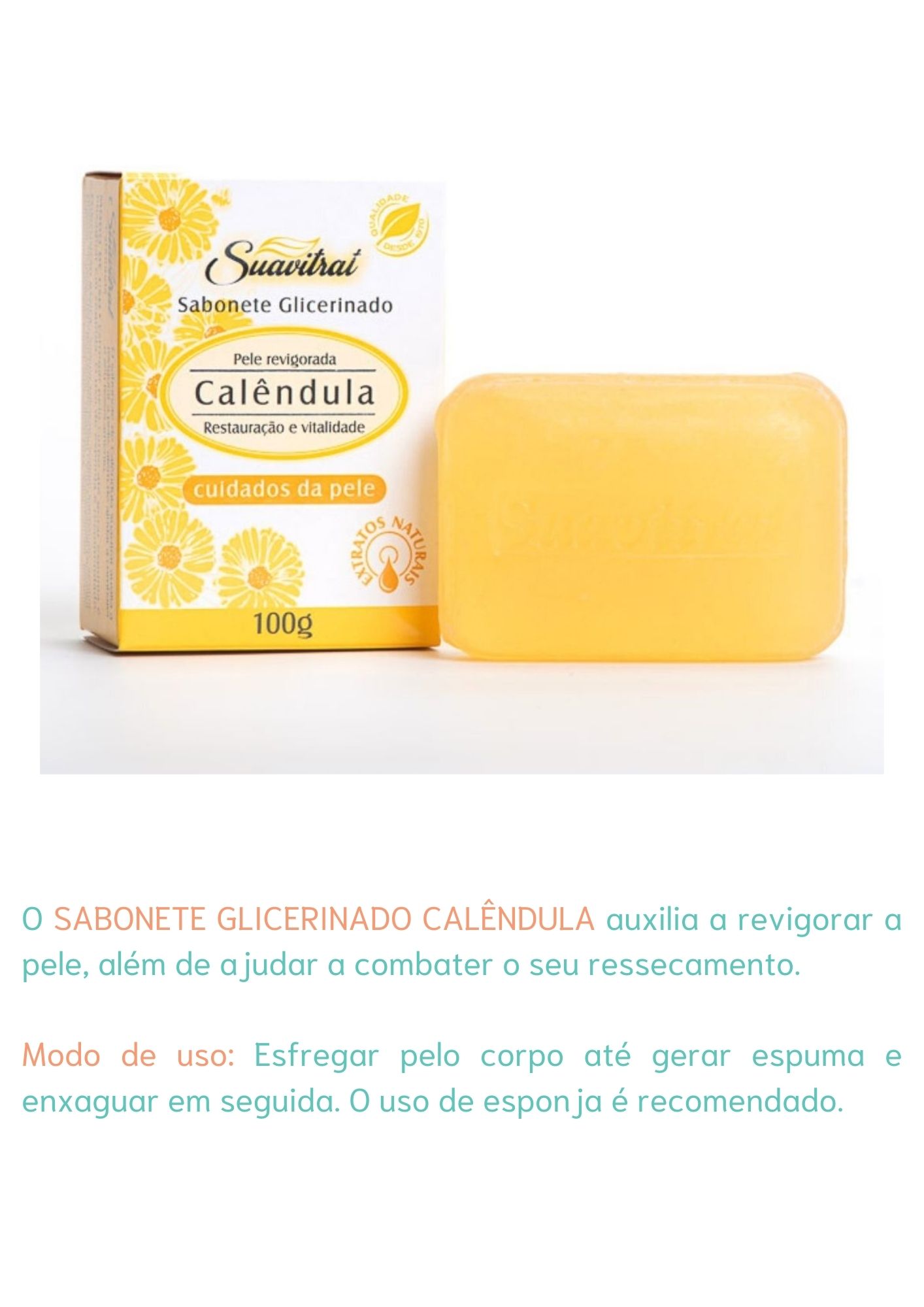 Sabonete Glicerinado Calêndula 100g