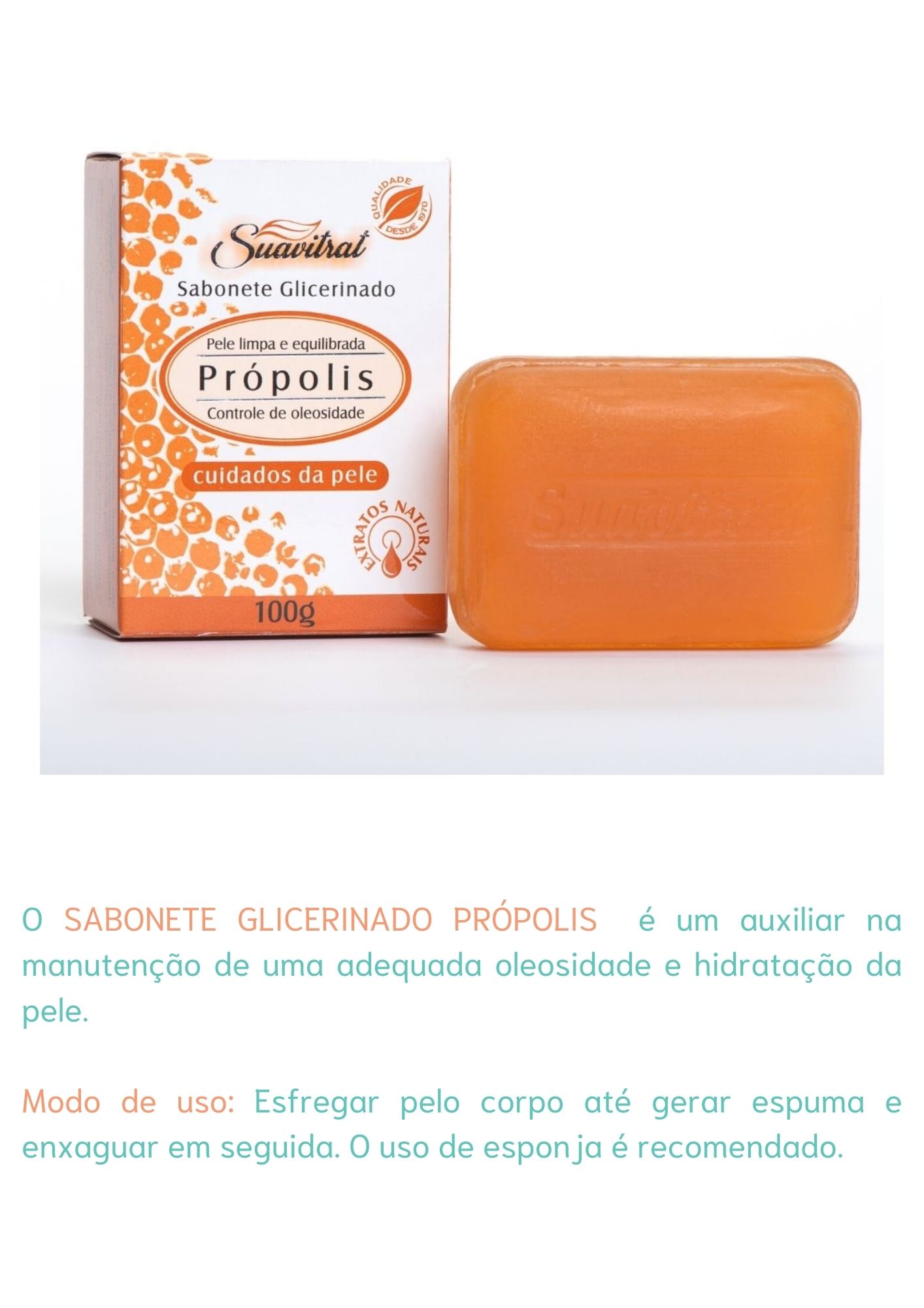Sabonete Glicerinado Própolis 100g