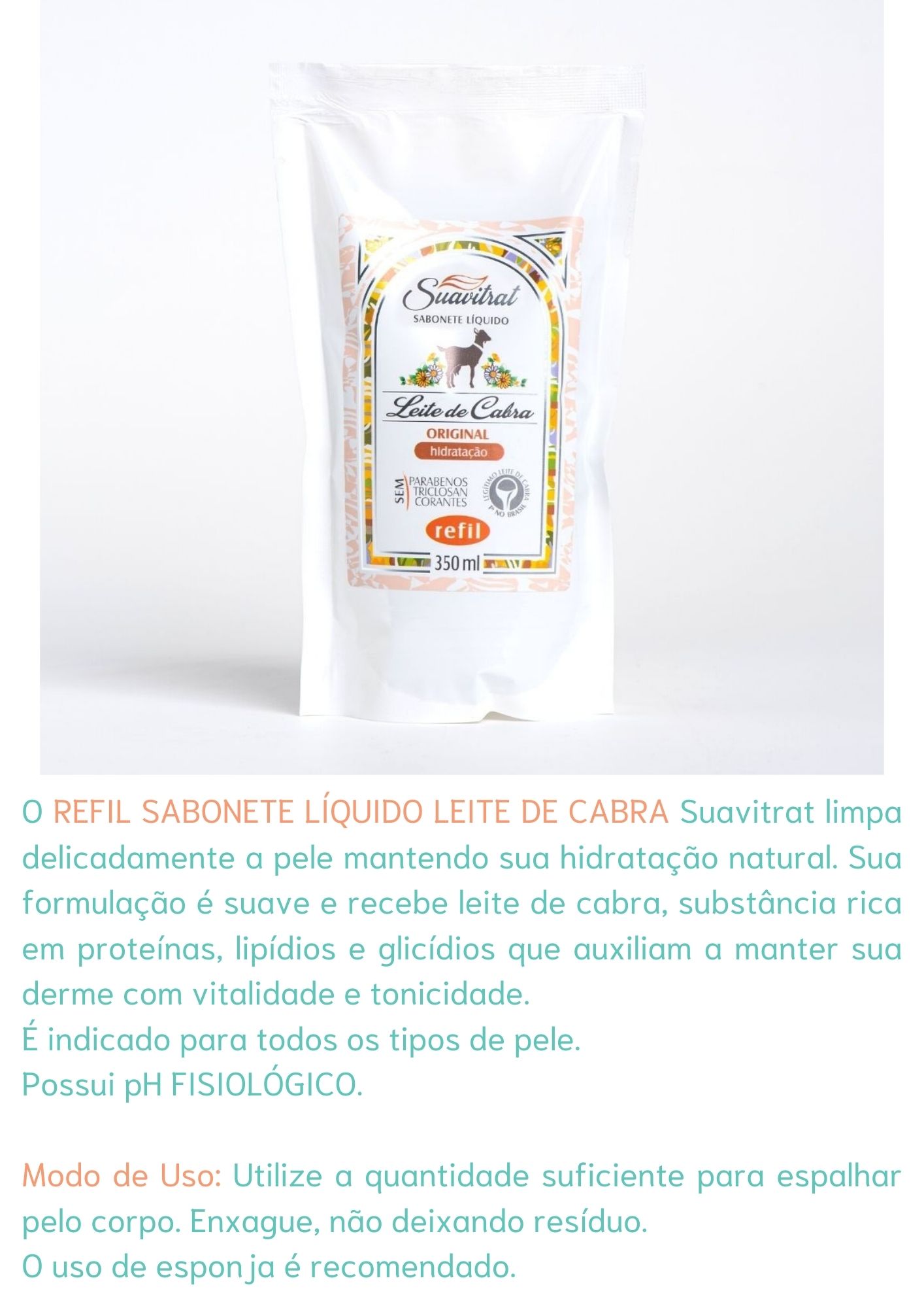 REFIL- Sabonete Líquido Leite de Cabra Original 350ml
