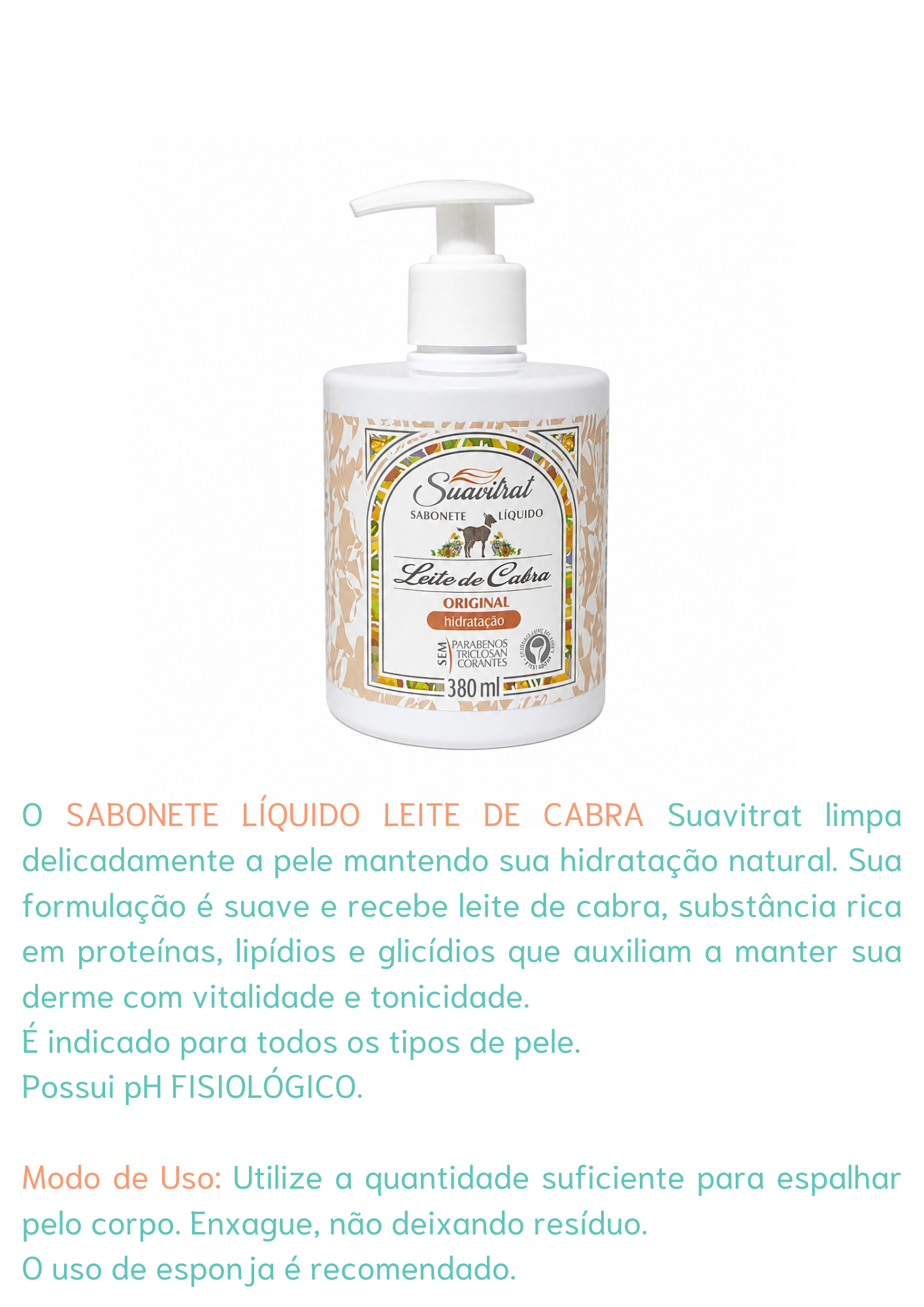 Sabonete Líquido Leite de Cabra  380ml